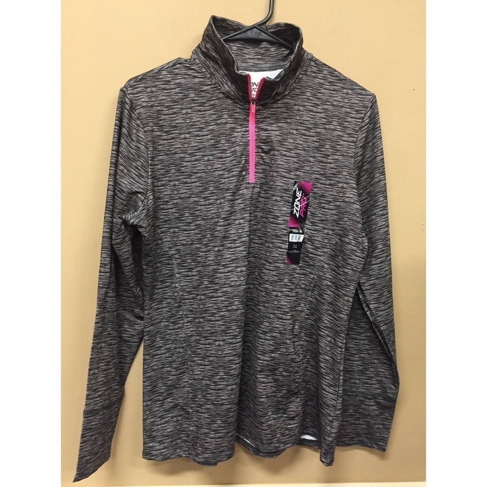 Zone Pro Half Zip Athletic Pull Over Gray